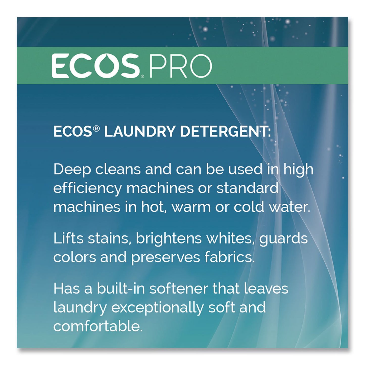 ECOS® PRO Free and Clear Laundry Detergent, HE Compatible,128 oz Bottle, 4/Carton (EOPPL976404)