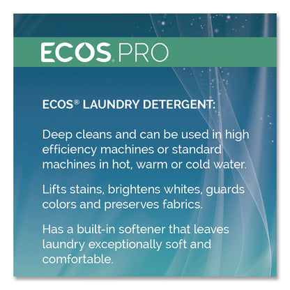 ECOS® PRO Free and Clear Laundry Detergent, HE Compatible,128 oz Bottle, 4/Carton (EOPPL976404)