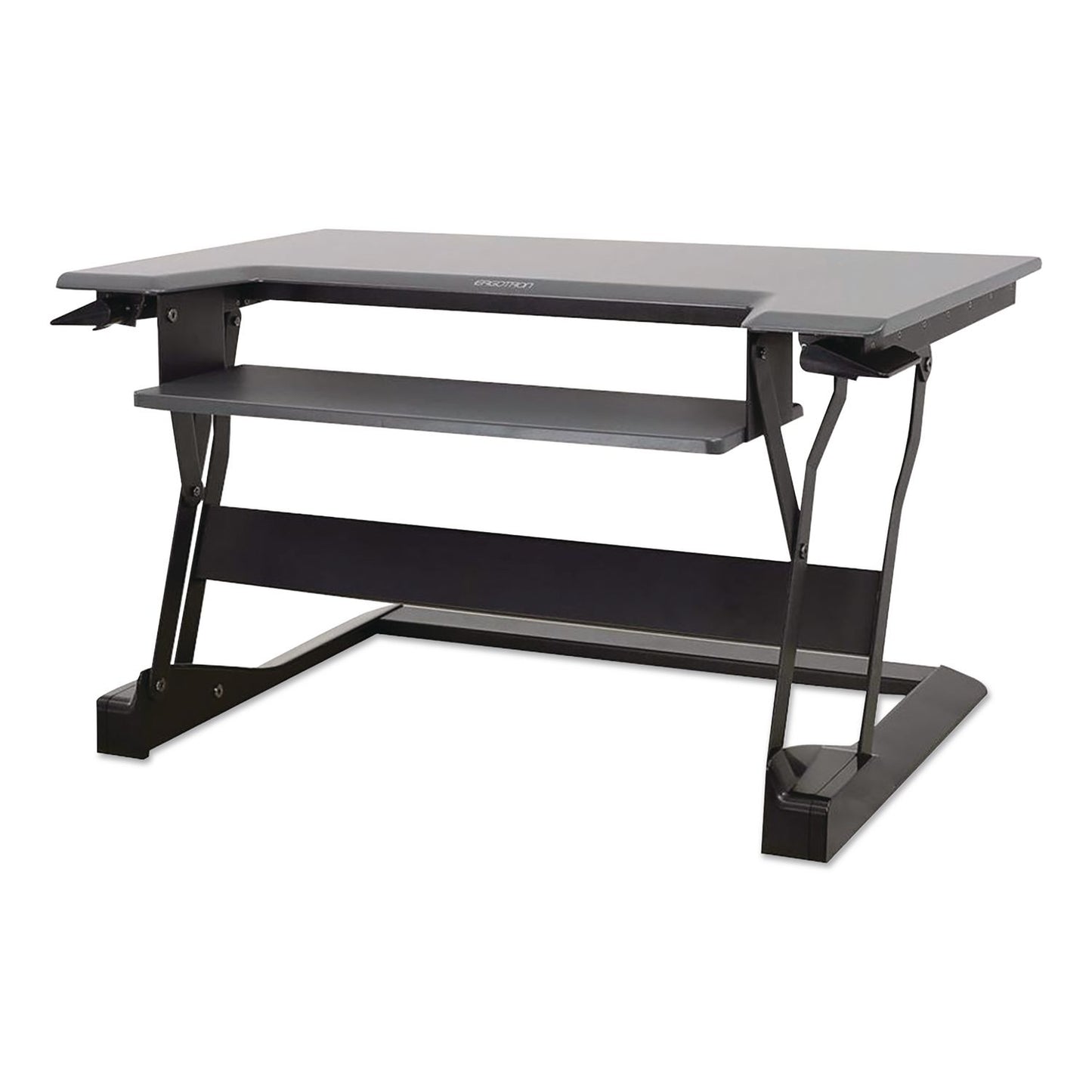 WorkFit™ by Ergotron® WorkFit-T Adjustable Standing Desk Converter, 35" x 23.3" x 5" to 20", Gray/Black (ERG33397085)