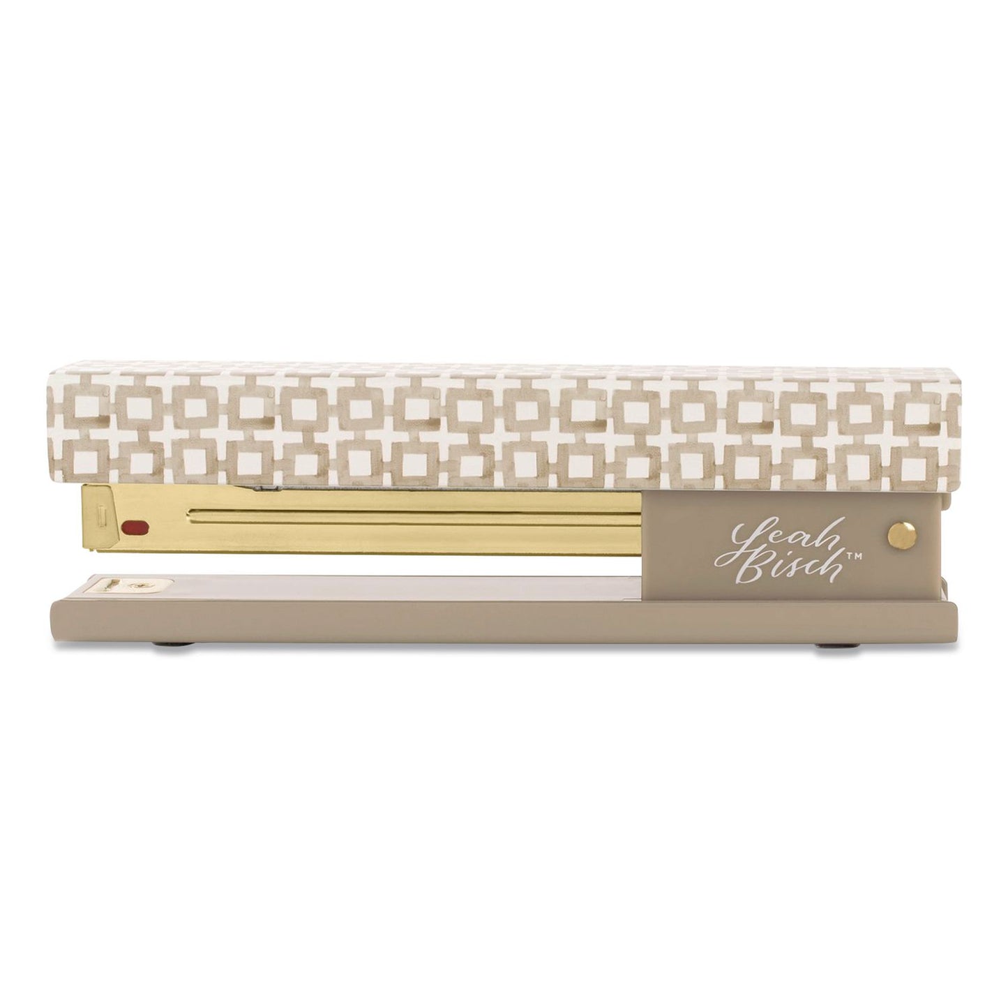 Swingline® Leah Bisch Tan-Tile Full Strip Stapler, 20-Sheet Capacity, Tan/Gold/White (GBCS700035)