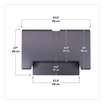 WorkFit™ by Ergotron® WorkFit-TL Adjustable Standing Desk Converter, 37.5" x 27" x 5" to 20", Dark Gray/Black (ERG33406085)