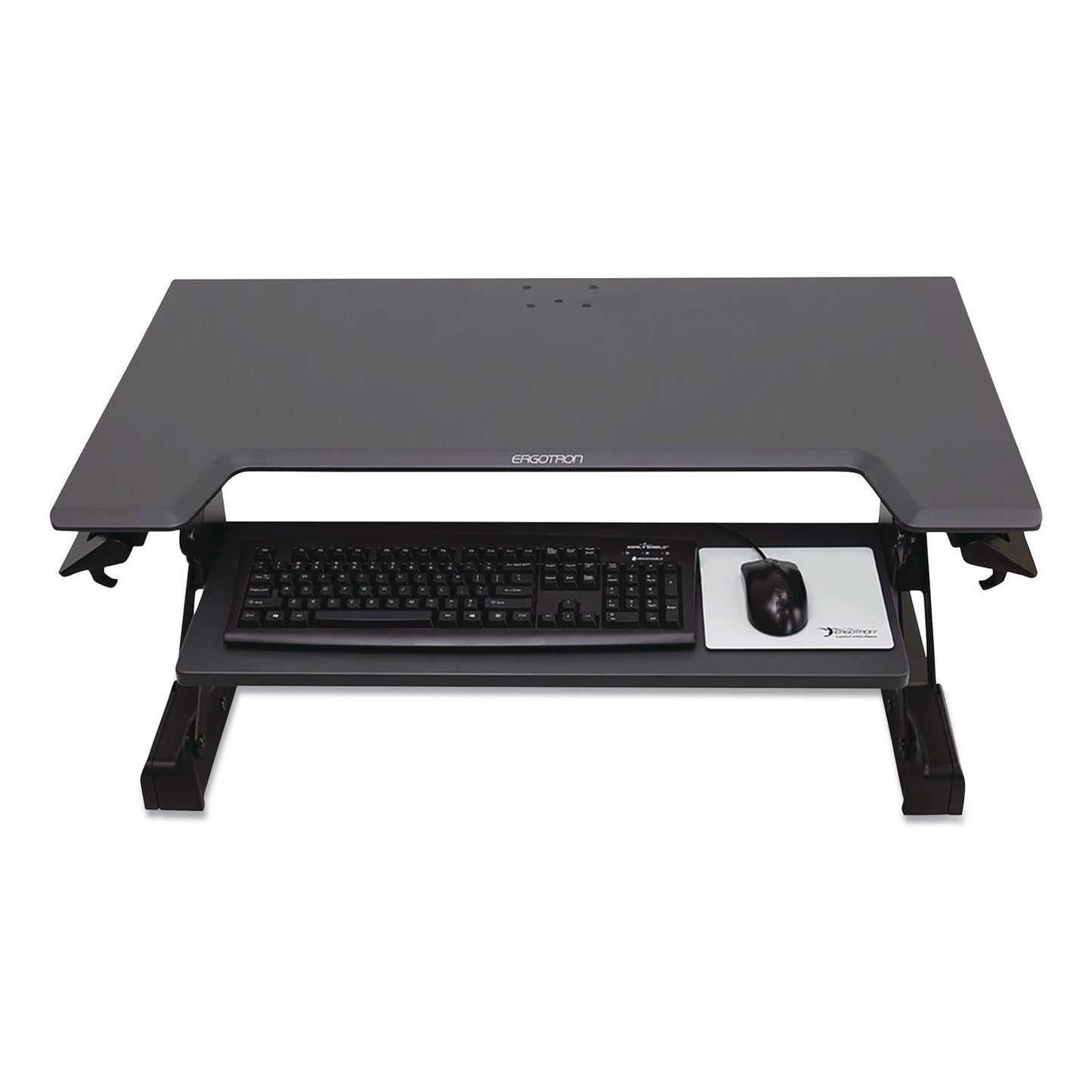 WorkFit™ by Ergotron® WorkFit-TL Adjustable Standing Desk Converter, 37.5" x 27" x 5" to 20", Dark Gray/Black (ERG33406085)