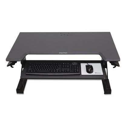 WorkFit™ by Ergotron® WorkFit-TL Adjustable Standing Desk Converter, 37.5" x 27" x 5" to 20", Dark Gray/Black (ERG33406085)
