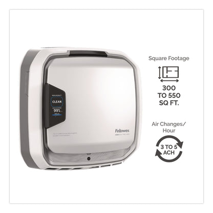 Fellowes® AeraMax Pro AM3 PC H13 True HEPA Hardwired Wall-Mount Air Purifier, 550 sq ft Room Capacity, Stainless Steel (FEL9573001)