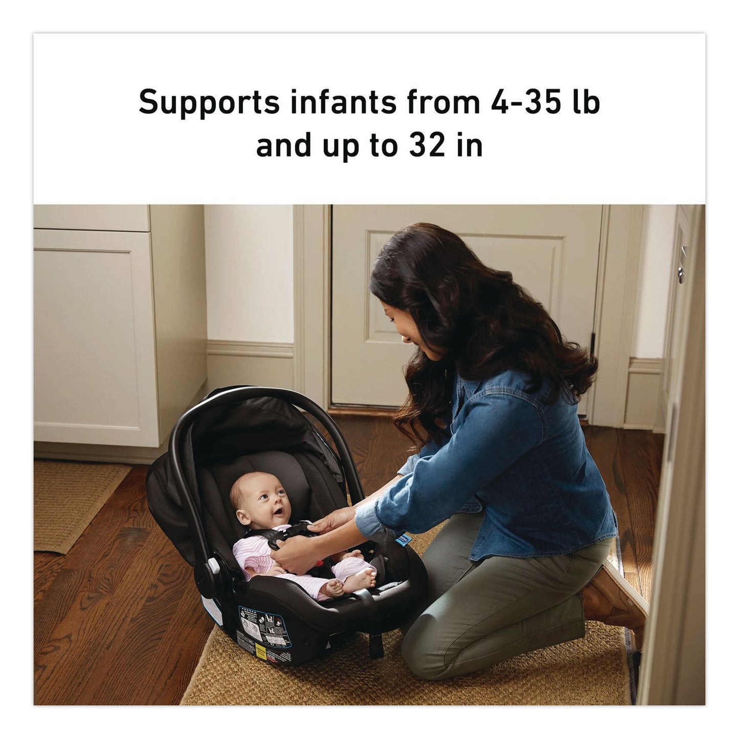 Graco® SnugRide SnugFit 35 ICS Car Seat, Supports Up to 35 lbs, 17.6 x 28 x 29.41, Gotham (GCO2121500)