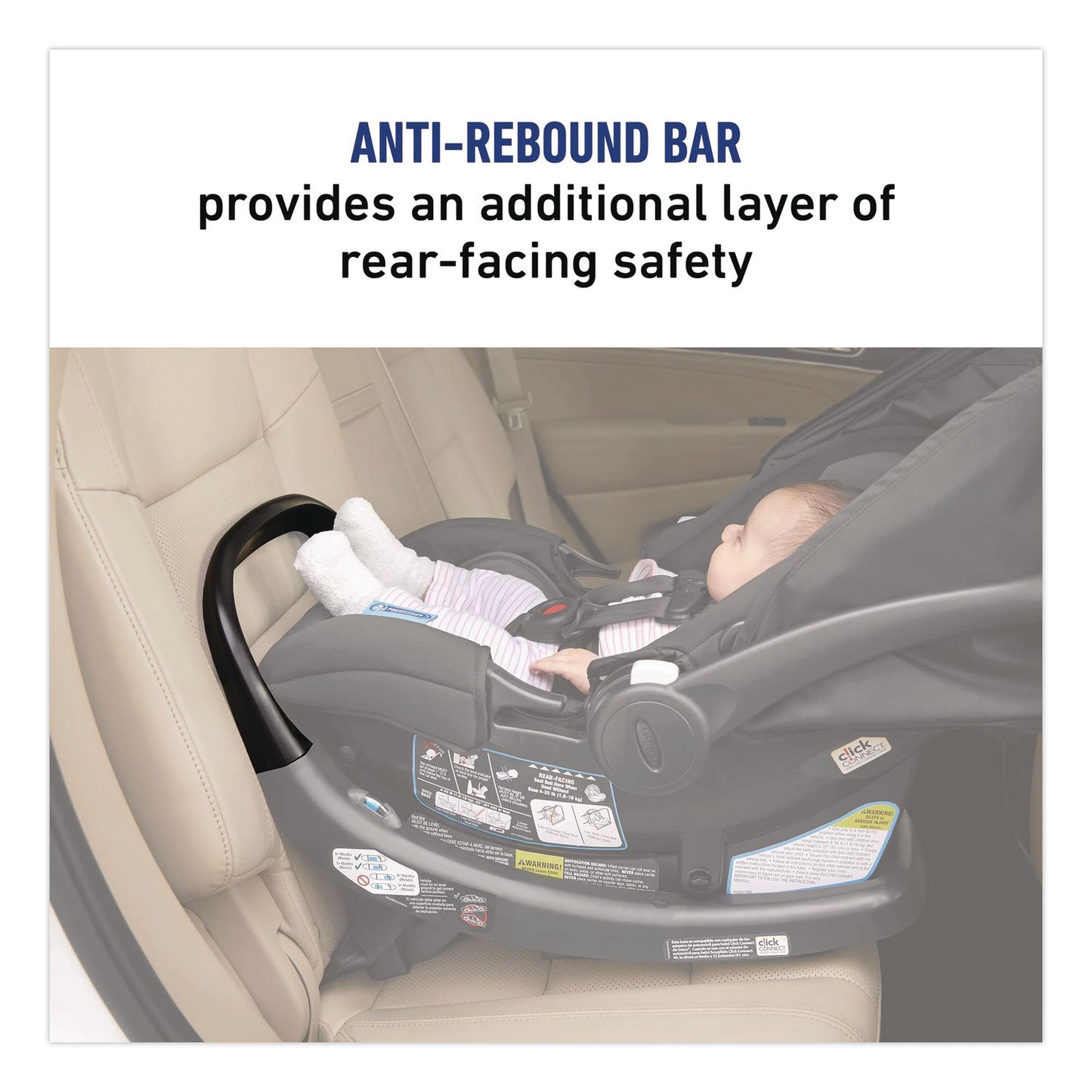 Graco® SnugRide SnugFit 35 ICS Car Seat, Supports Up to 35 lbs, 17.6 x 28 x 29.41, Gotham (GCO2121500)