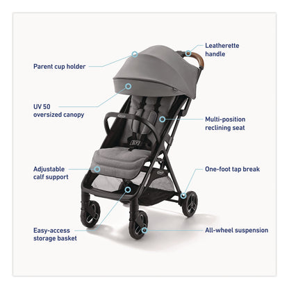 Graco® Ready2Jet Compact Stroller, Supports Up to 50 lbs, 20.5 x 27 x 43, Kingston (GCO2209064)
