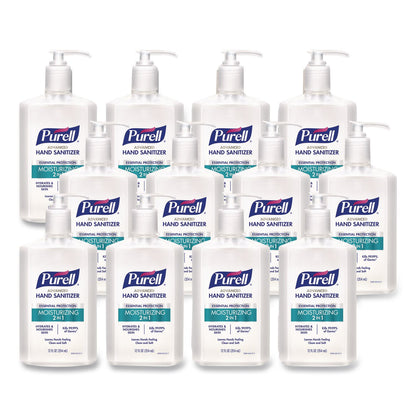 PURELL® 2 in 1 Moisturizing Advanced Hand Sanitizer Gel, 12 oz Pump Bottle, Clean Scent, 12/Carton (GOJ369812CT)