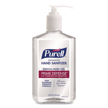 PURELL® Prime Defense Advanced 85% Alcohol Gel Hand Sanitizer, 12 oz Pump Bottle, Clean Scent, 12/Carton (GOJ369912CT)