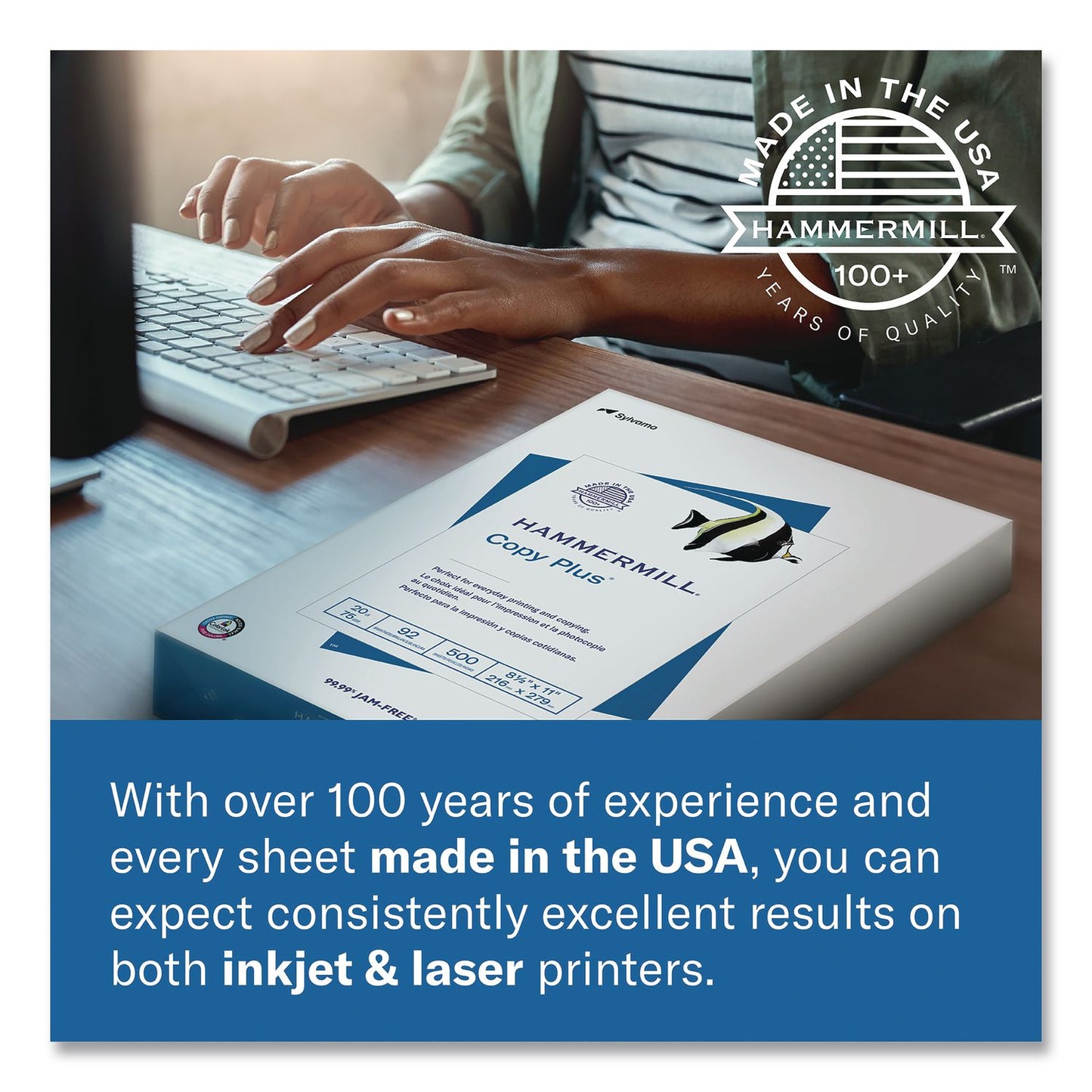 Hammermill® Colors Print Paper, 20 lb Bond Weight, 11 x 17, Green, 500 Sheets/Ream, 5 Reams/Carton (HAM102186CT)
