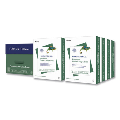 Hammermill® Premium Color Copy Cover, 100 Bright, 80 lb Cover Weight, 8.5 x 11, Photo White, 250 Sheets/Ream, 8 Reams/Carton (HAM120023CT)