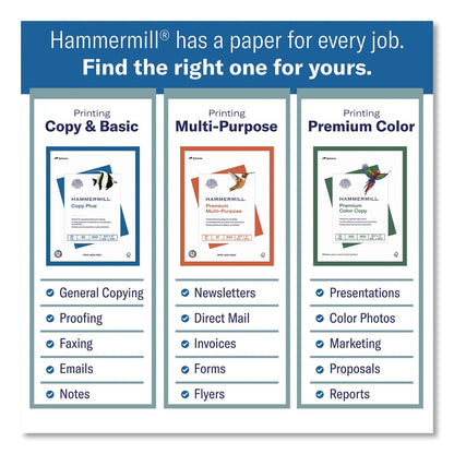 Hammermill® Premium Laser Print Paper, 98 Bright, 28 lb Bond Weight, 8.5 x 11, White, 500 Sheets/Ream, 8 Reams/Carton (HAM125534CT)