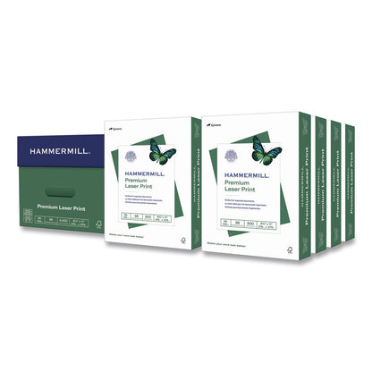 Hammermill® Premium Laser Print Paper, 98 Bright, 28 lb Bond Weight, 8.5 x 11, White, 500 Sheets/Ream, 8 Reams/Carton (HAM125534CT)
