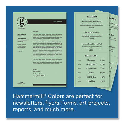 Hammermill® Colors Print Paper, 24 lb Bond Weight, 8.5 x 11, Green, 500/Ream (HAM813341)