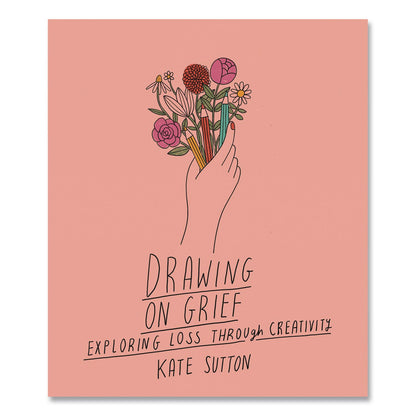Quarto Guided Journal: Drawing on Grief - Exploring Loss through Creativity by Kate Sutton, Pink Cover, (80) 6.25 x 5.3 Sheets (HBG978071127252)