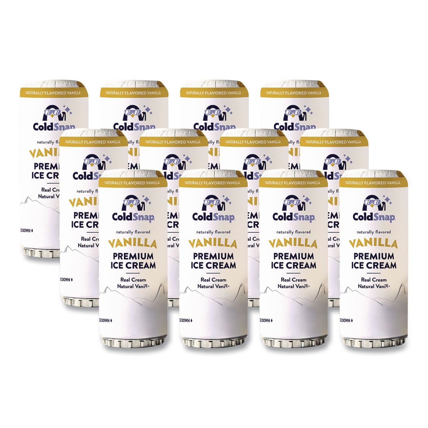 ColdSnap® Ice Cream Pod, Vanilla, 5.2 oz Single Serve Pod for ColdSnap Machine, 12/Carton (CDS600038)