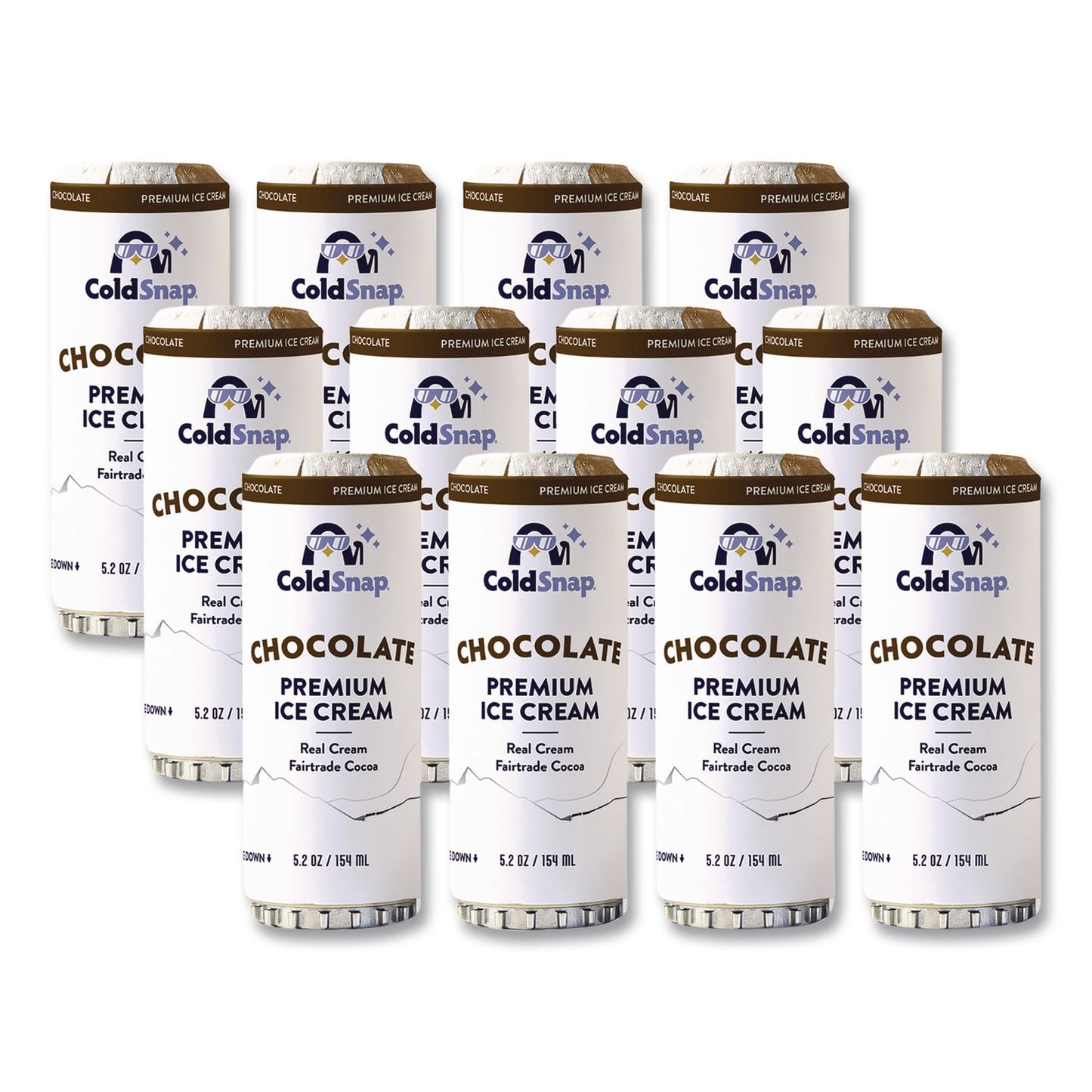 ColdSnap® Ice Cream Pod, Chocolate, 5.2 oz Single Serve Pod for ColdSnap Machine, 12/Carton (CDS600039)