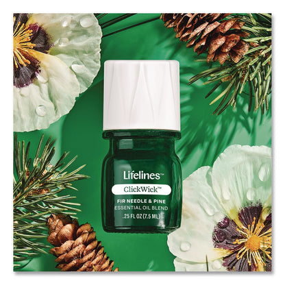 Lifelines® Evaporative Aromatherapy Essential Oil Boxwood Plant Diffuser with Fir Needle/Pine Essential Oil, 6.2 x 6.2 x 9.5, Gray/Green (LLN111611)