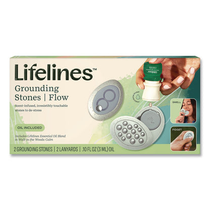 Lifelines® Essential Oil Meditative Grounding Stones and Walk in the Woods Essential Oil, Gray (LLN114501)