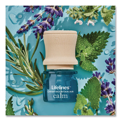 Lifelines® Essential Oil Meditative Grounding Stones and Crisp Mountain Air Essential Oil, Gray, 2/Pack (LLN114502)