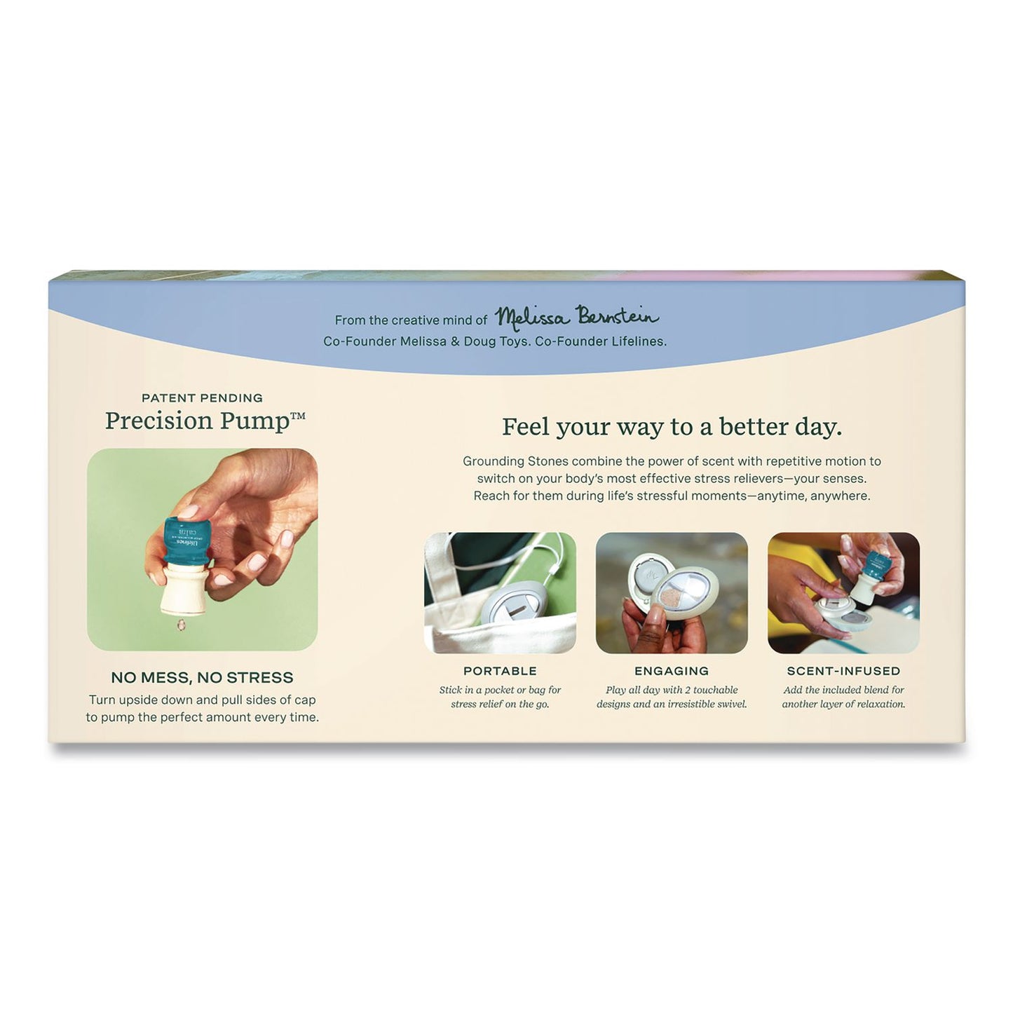 Lifelines® Essential Oil Meditative Grounding Stones and Crisp Mountain Air Essential Oil, Gray, 2/Pack (LLN114502)