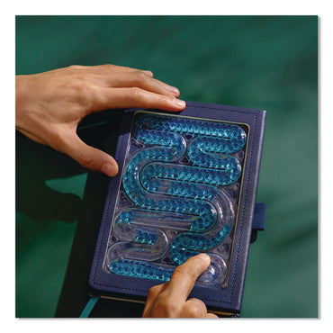 Lifelines® Find Your Path Sensory Journal, Tactile Blue Gel Bead Maze, Wide/Legal Rule, Blue Cover, (80) 8 x 5 Sheets (LLN160101)