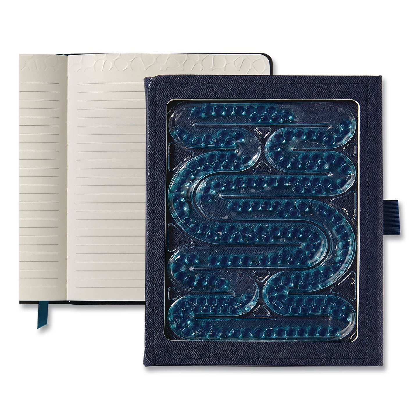 Lifelines® Find Your Path Sensory Journal, Tactile Blue Gel Bead Maze, Wide/Legal Rule, Blue Cover, (80) 8 x 5 Sheets (LLN160101)
