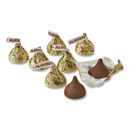 Hershey®'s KISSES with Almonds, Gold Foils, 60 oz Bag (HRSHEC62083)