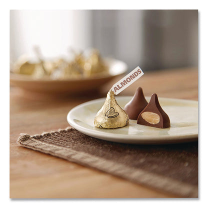 Hershey®'s KISSES with Almonds, Gold Foils, 60 oz Bag (HRSHEC62083)