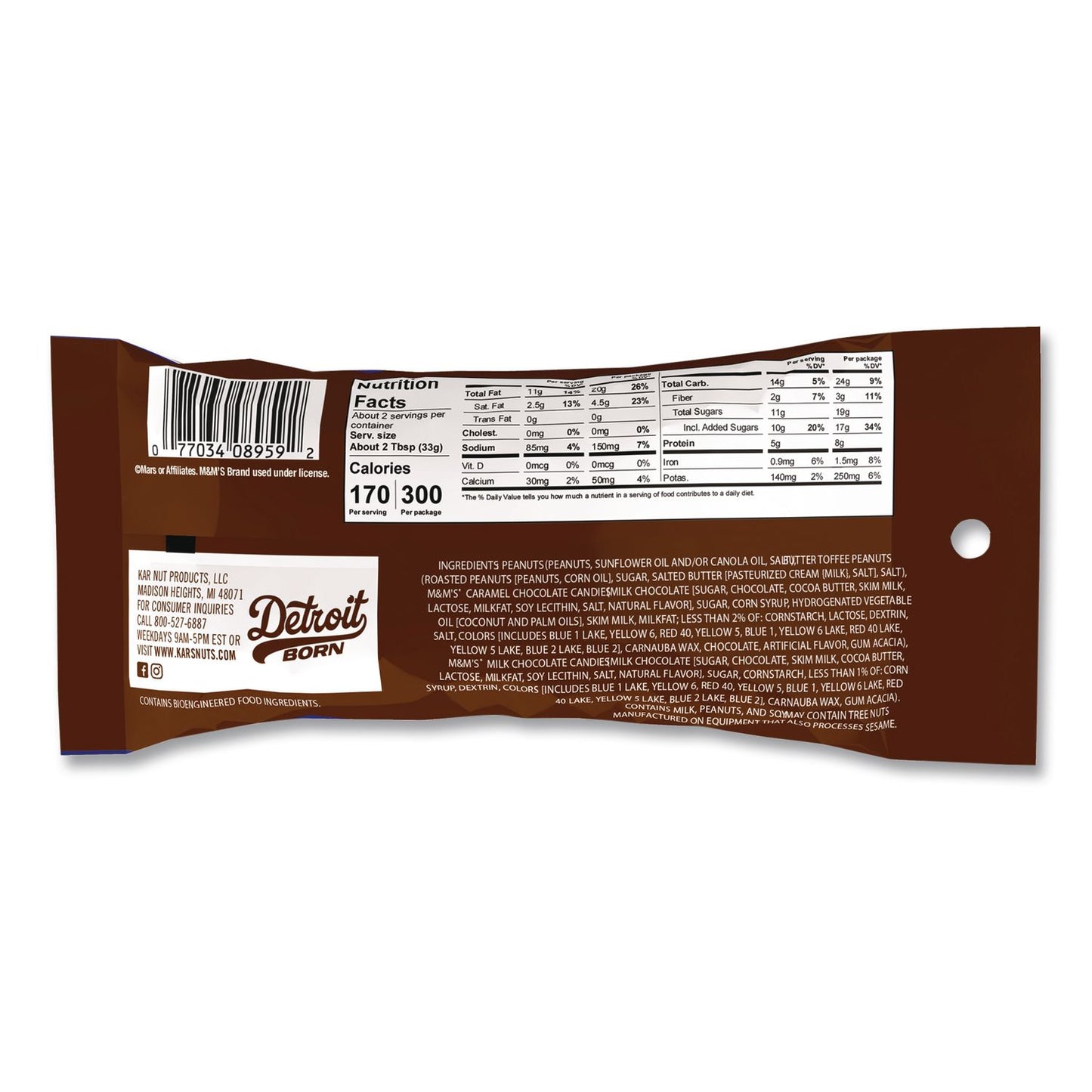 Kar's Trail Mix, Caramel 'N Chocolate, 2 oz Packet, 12/Box (KAR08959)