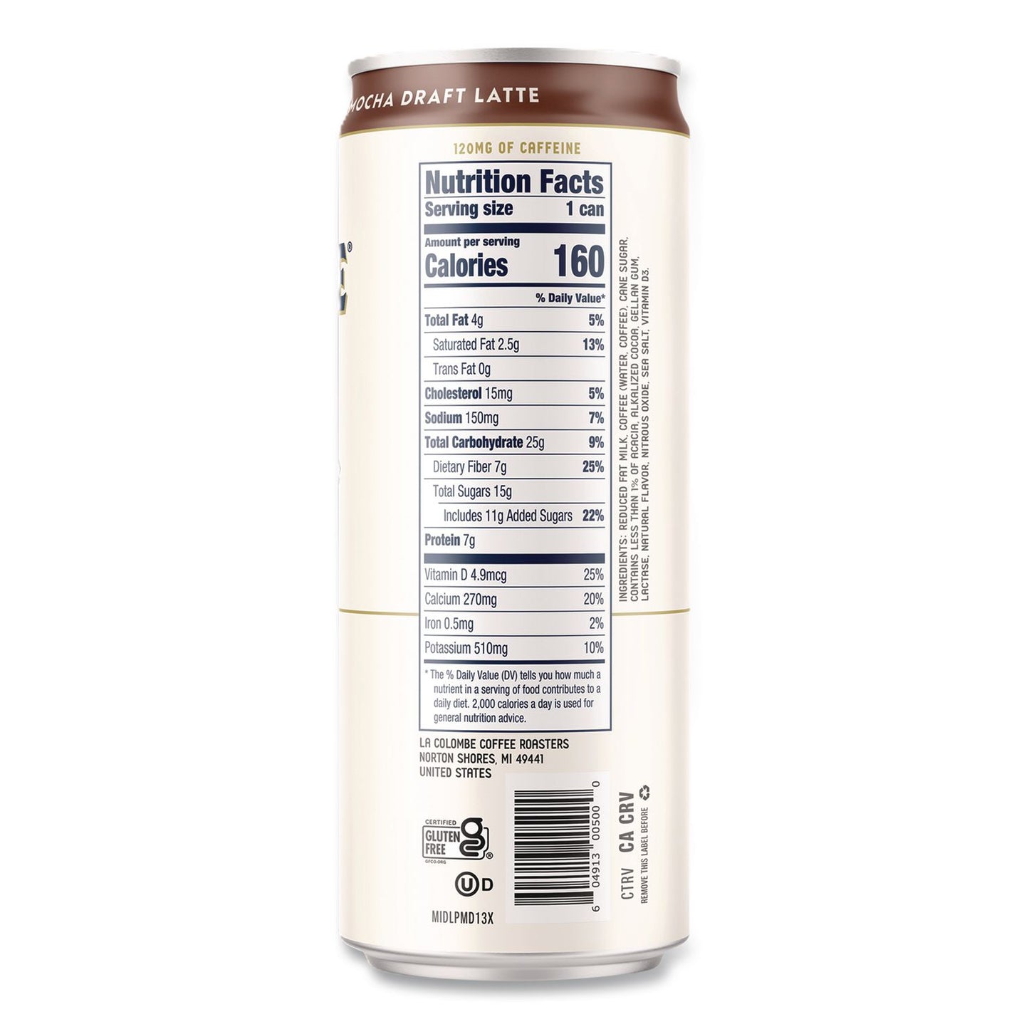 La Colombe® Draft Latte Cold Brew, Mocha Latte, 11 oz Can, 12/Carton (LALLCT00500)