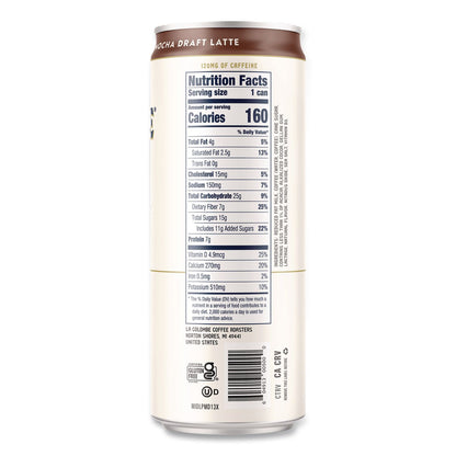 La Colombe® Draft Latte Cold Brew, Mocha Latte, 11 oz Can, 12/Carton (LALLCT00500)