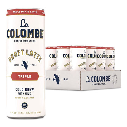 La Colombe® Draft Latte Cold Brew, Triple Shot Espresso Latte, 11 oz Can, 12/Carton (LALLCT00501)