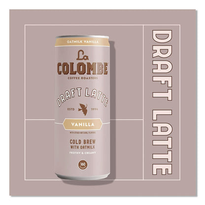 La Colombe® Draft Latte Cold Brew, Vanilla Latte with Oat Milk, 11 oz Can, 12/Carton (LALLCT00521)
