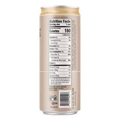 La Colombe® Draft Latte Cold Brew, Vanilla Latte with Oat Milk, 11 oz Can, 12/Carton (LALLCT00521)