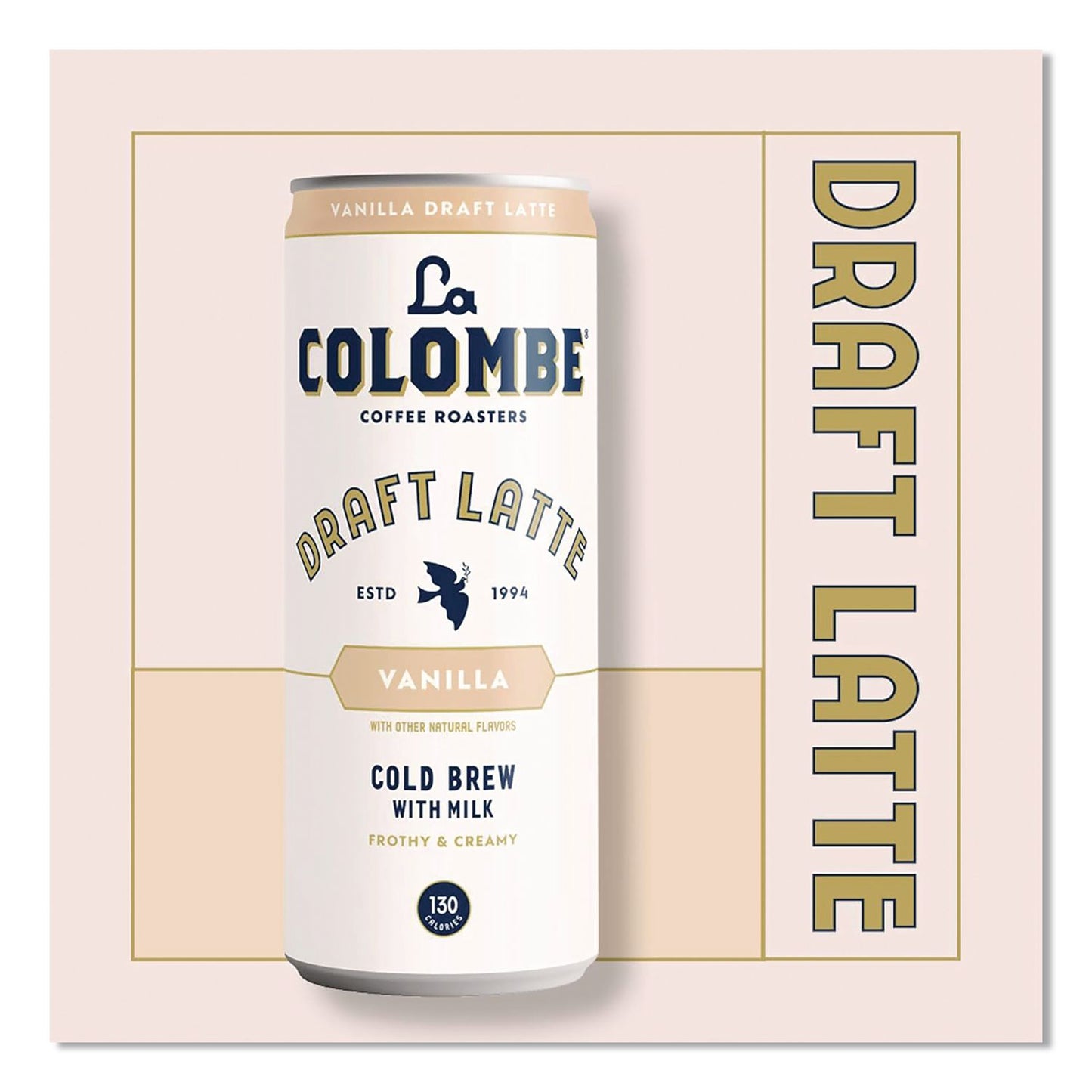 La Colombe® Draft Latte Cold Brew, Vanilla Latte, 11 oz Can, 12/Carton (LALLCT30502)