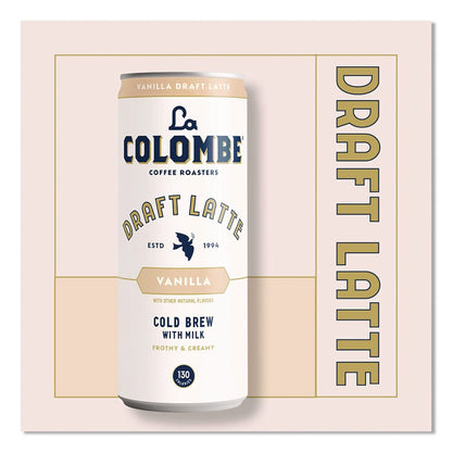 La Colombe® Draft Latte Cold Brew, Vanilla Latte, 11 oz Can, 12/Carton (LALLCT30502)