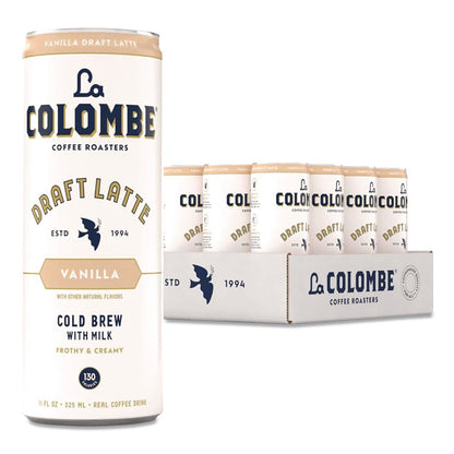 La Colombe® Draft Latte Cold Brew, Vanilla Latte, 11 oz Can, 12/Carton (LALLCT30502)