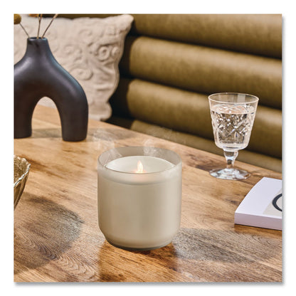 Lifelines® Aromatherapy Essential Oil Flameless Candle Diffuser, Jasmine and Geranium Essential Oil, 5.4 x 5.4 x 6.5, White (LLN111603)