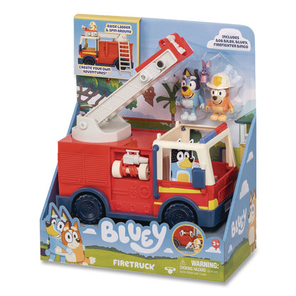 Bluey Series 10: Firetruck Vehicle, Ages 3 and Up, 5 Pieces (LTP176104)