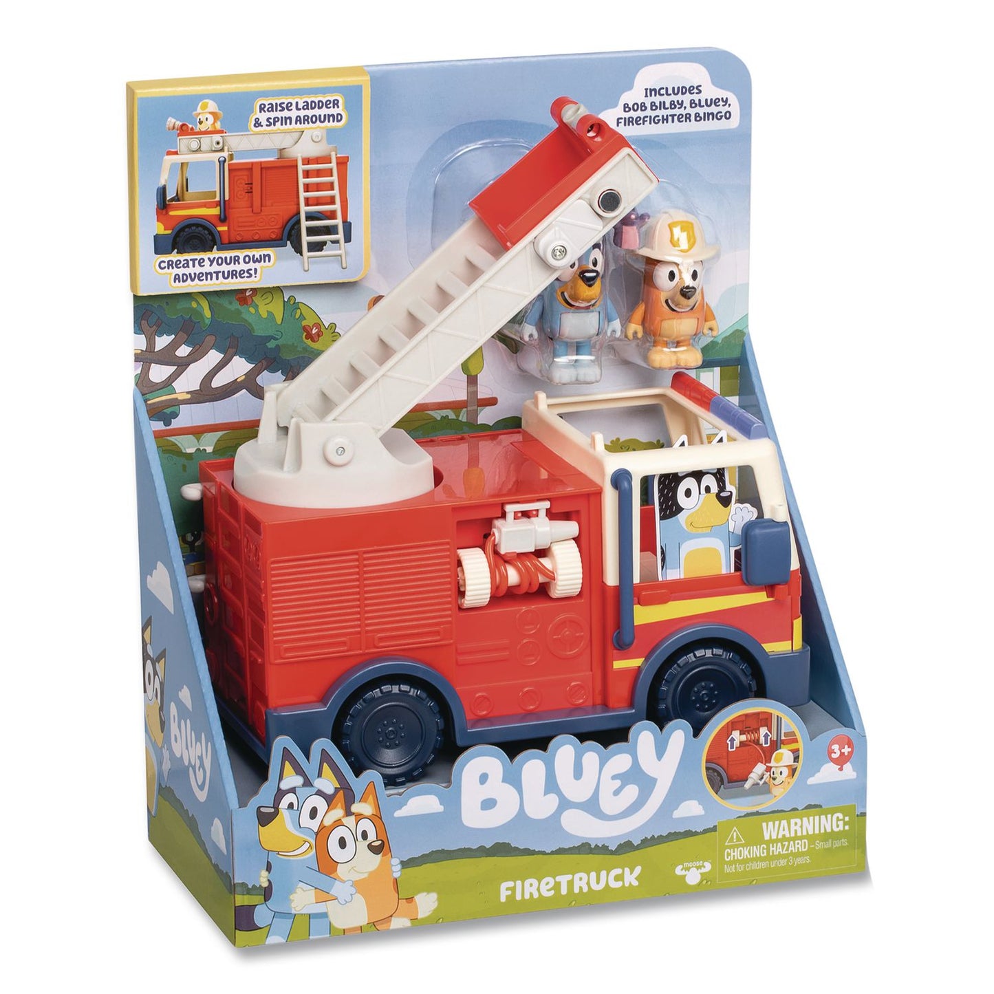 Bluey Series 10: Firetruck Vehicle, Ages 3 and Up, 5 Pieces (LTP176104)