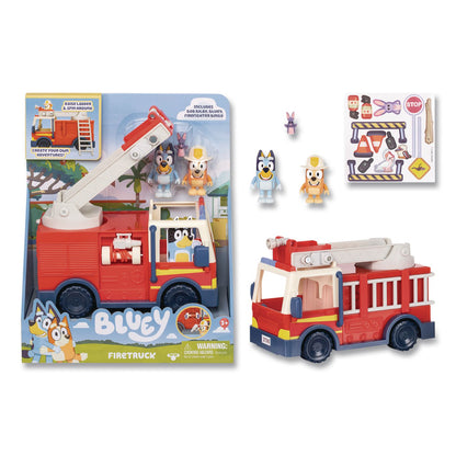Bluey Series 10: Firetruck Vehicle, Ages 3 and Up, 5 Pieces (LTP176104)