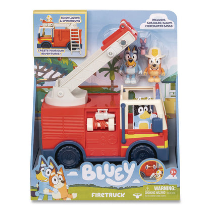 Bluey Series 10: Firetruck Vehicle, Ages 3 and Up, 5 Pieces (LTP176104)