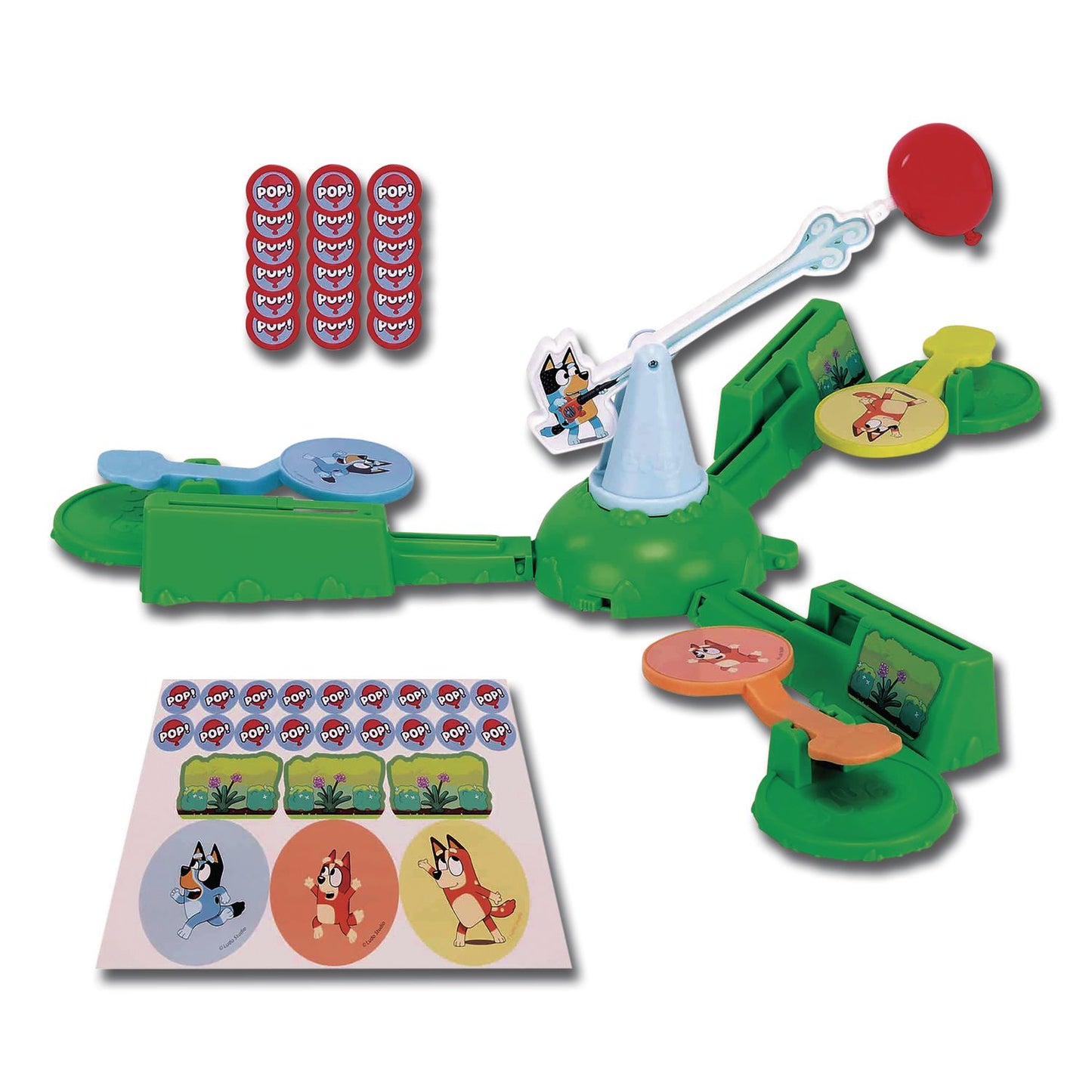 Bluey Keepy Uppy Game, 2 to 3 Players, Ages 4 and Up, 15 Pieces (LTP909736)