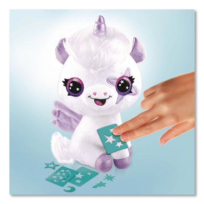Style 4 Ever™ Airbrush Plush Glow-in-the-Dark Unicorn with Airbrush Tool, (3) Washable Ink Tubes and (60) Stick-On Stencils, Ages 6 and Up (LTP2283308)