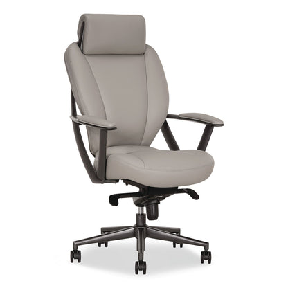 La-Z-Boy® Vannes Ergonomic Executive Chair, Supports Up to 275 lb, 20.5" to 23.5" Seat Height, Light Gray Seat and Back, Dark Gray Base (LZB60101GRY)