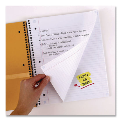 Five Star® Wirebound Notebook, 5-Subject, Medium/College Rule, Fire Red Cover, (200) 11 x 8.5 Sheets (MEA72077)