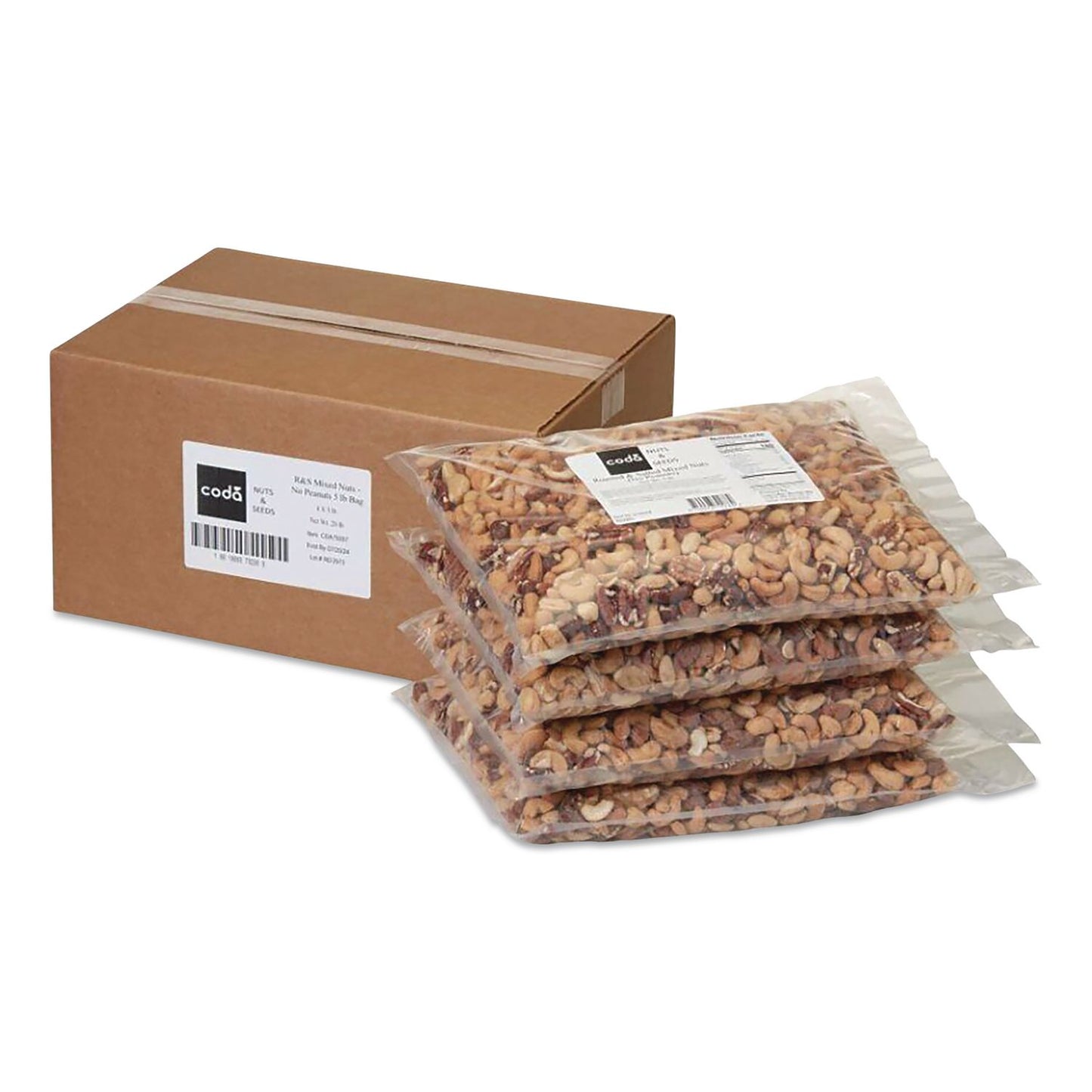 Mountain Manufacturing™ Coda Roasted and Salted Mixed Nuts, 5 lb Bag, 4/Carton (MMGCDA92926)