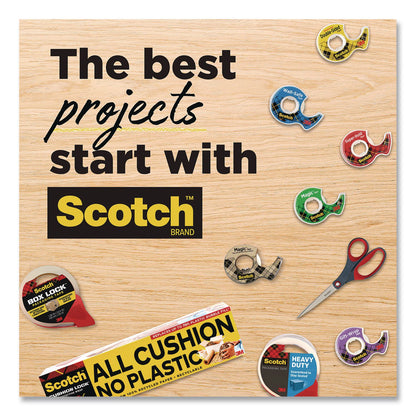 Scotch® Gift Wrap Tape with Dispenser, 1" Core, 0.75" x 50 ft, Clear, 6/Pack (MMM615SIOC)