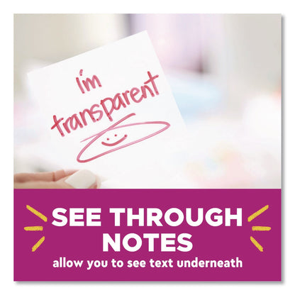 Post-it® Transparent Notes, 2.88" x 5.88", Clear, 36 Sheets/Pad (MMM636TRSPT)